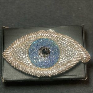 Evil Eye Crystal clutch silver/gold purse
